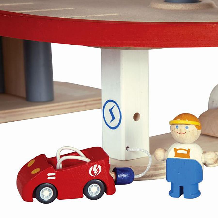 Plan Toys: drewniany piętrowy parking - Noski Noski