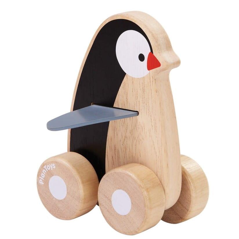 Plan Toys: drewniany pingwin na kółkach - Noski Noski