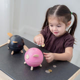 Plan Toys: drewniany stolik i krzesełko Black Series - Noski Noski