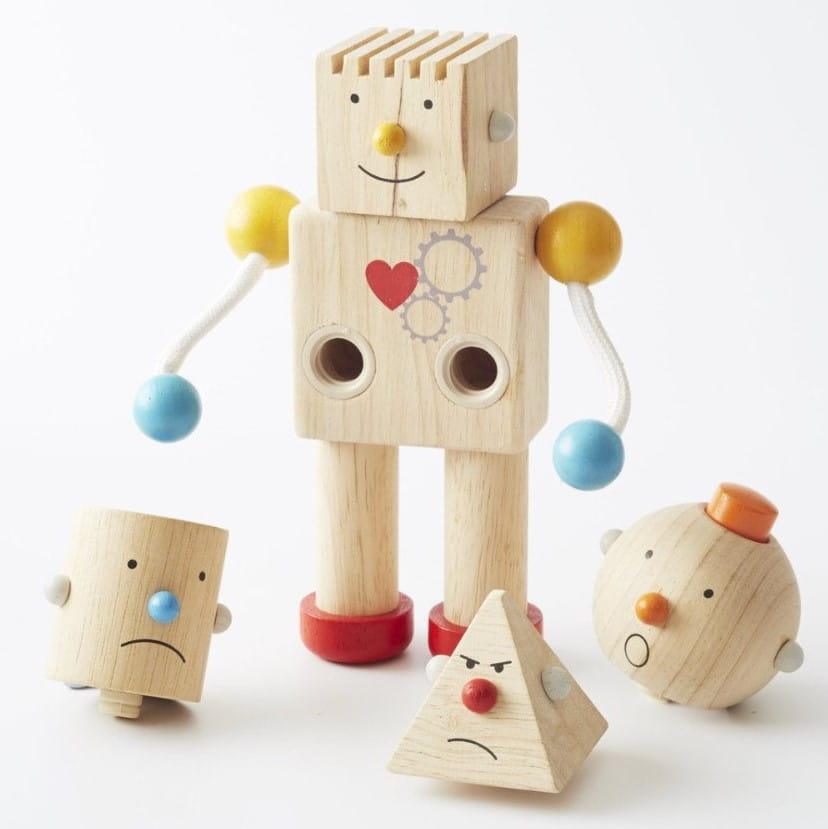 Plan Toys: drewniany zestaw konstrukcyjny Build A Robot - Noski Noski