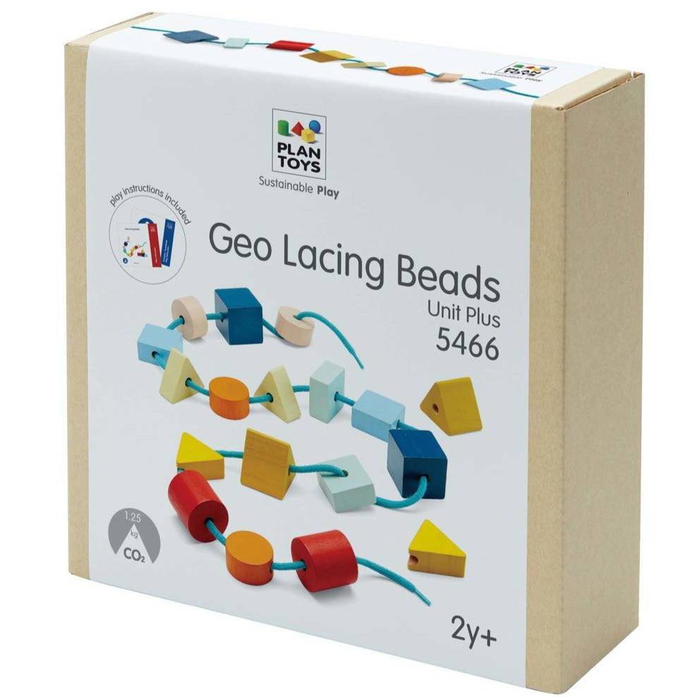 Plan Toys: kolorowa przewlekanka Geo Lacing Beads - Noski Noski