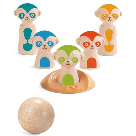 Plan Toys: kręgle Surykatki - Noski Noski