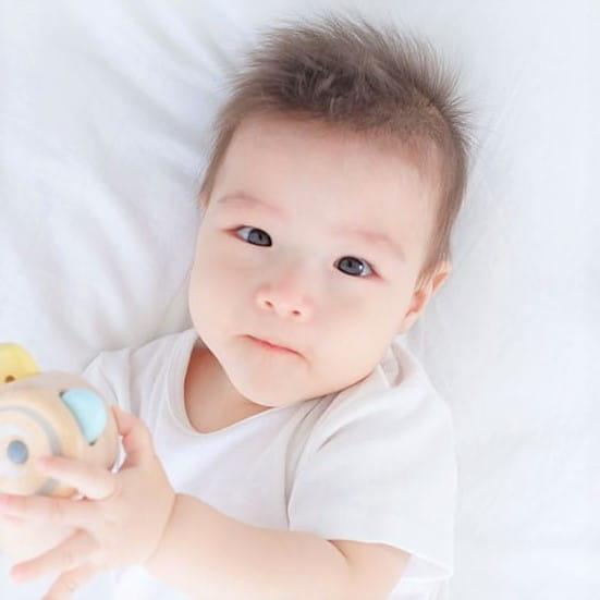 Plan Toys: pastelowa zabawka dla niemowląt Peek-a-Boo Roller - Noski Noski