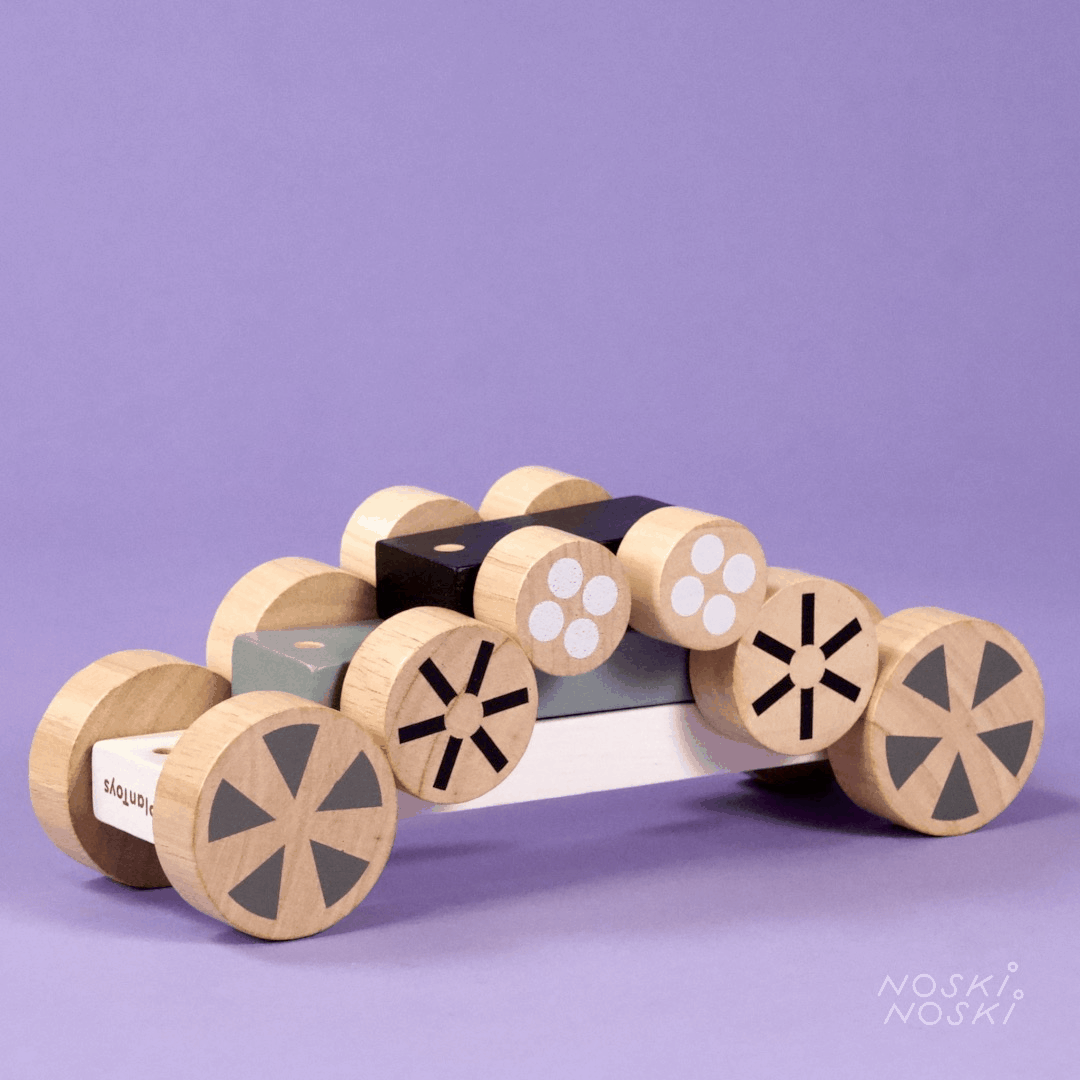 Plan Toys: pojazdy 3w1 Stacking Wheels - Noski Noski