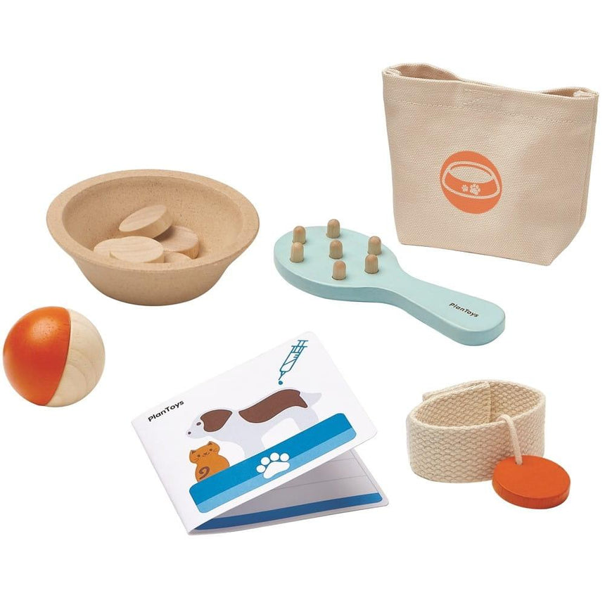 Plan Toys: zestaw do opieki nad zwierzętami Pet Care Set - Noski Noski