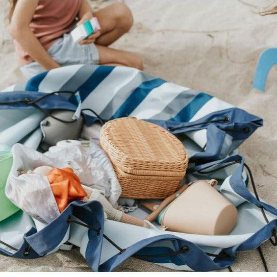 Play&Go: plażowy worek na zabawki Outdoor Paski Niebieskie - Noski Noski