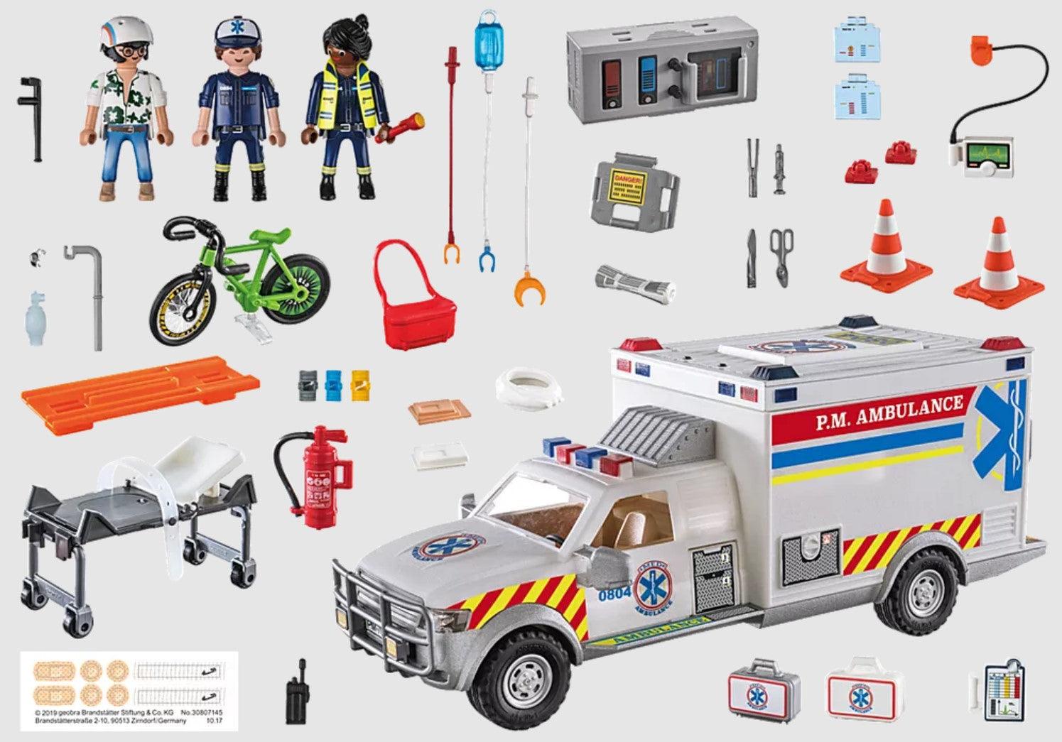 Ambulance with Lights and Sound - Playmobil Rescuers & Hospital 6685