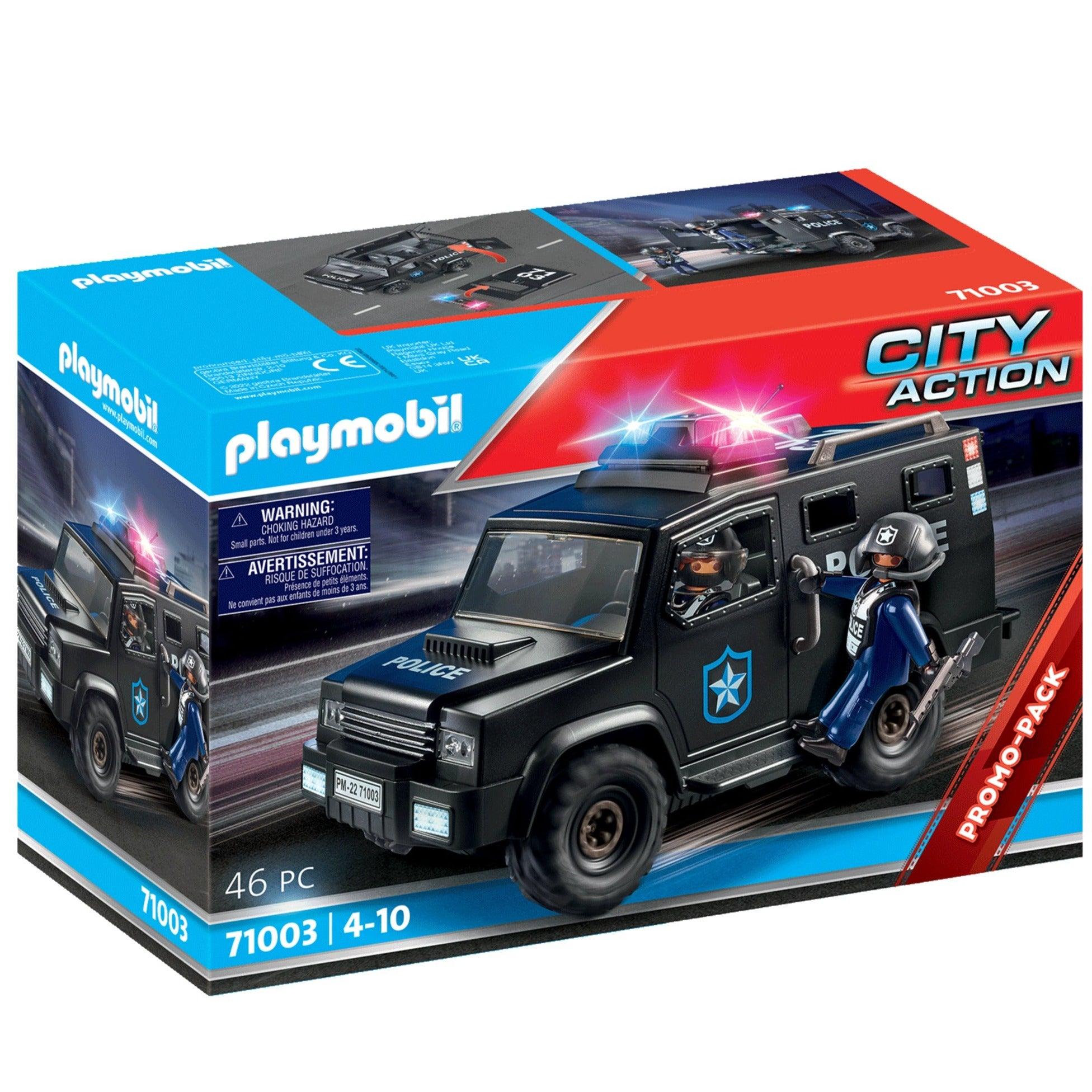 Playmobil: auto policyjne z sygnałem świetlnym SWAT Truck City Action - Noski Noski