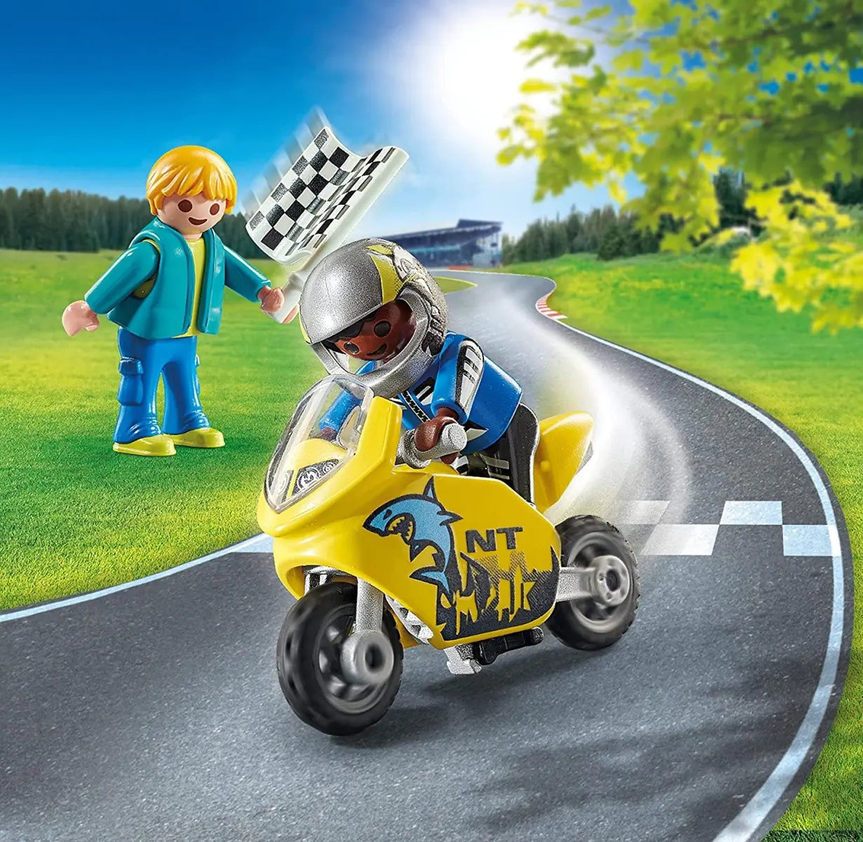 Playmobil: chłopcy z motorem wyścigowym Special Plus - Noski Noski