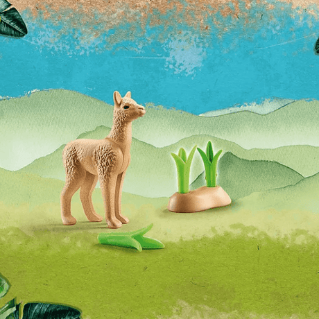 Figurka Alpaka Playmobil Wiltopia – realistyczna zabawka edukacyjna z ruchomą głową, zachęcająca do nauki o przyrodzie.