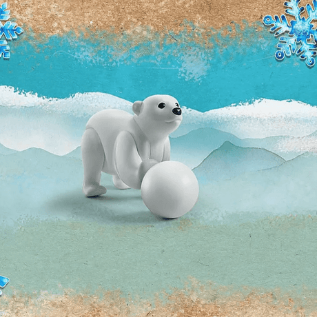 Playmobil Mały Niedźwiadek Polarny z akcesoriami, realistyczna figurka zachęcająca do kreatywnej zabawy i nauki o przyrodzie.