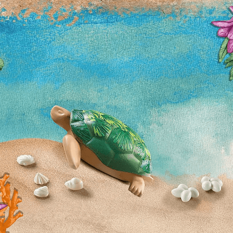 Figurka żółwia słoniowego Playmobil Wiltopia z ruchomą głową i nogami, edukacyjna i inspirująca zabawka z akcesoriami.