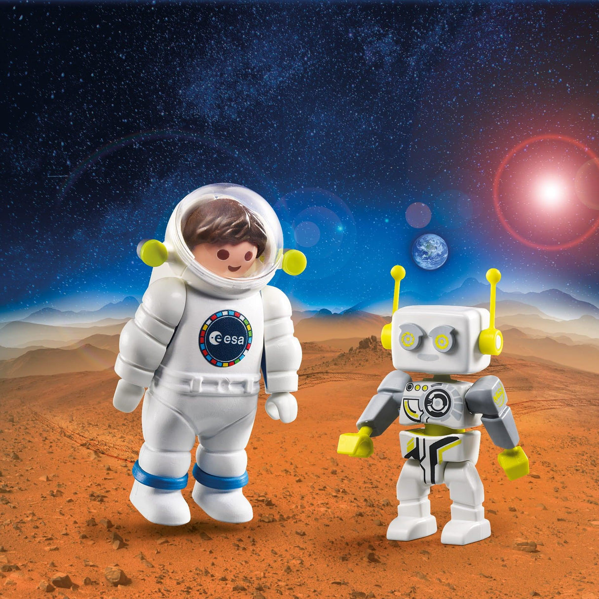 Playmobil: figurki astronauta ESA i ROBert DuoPack - Noski Noski