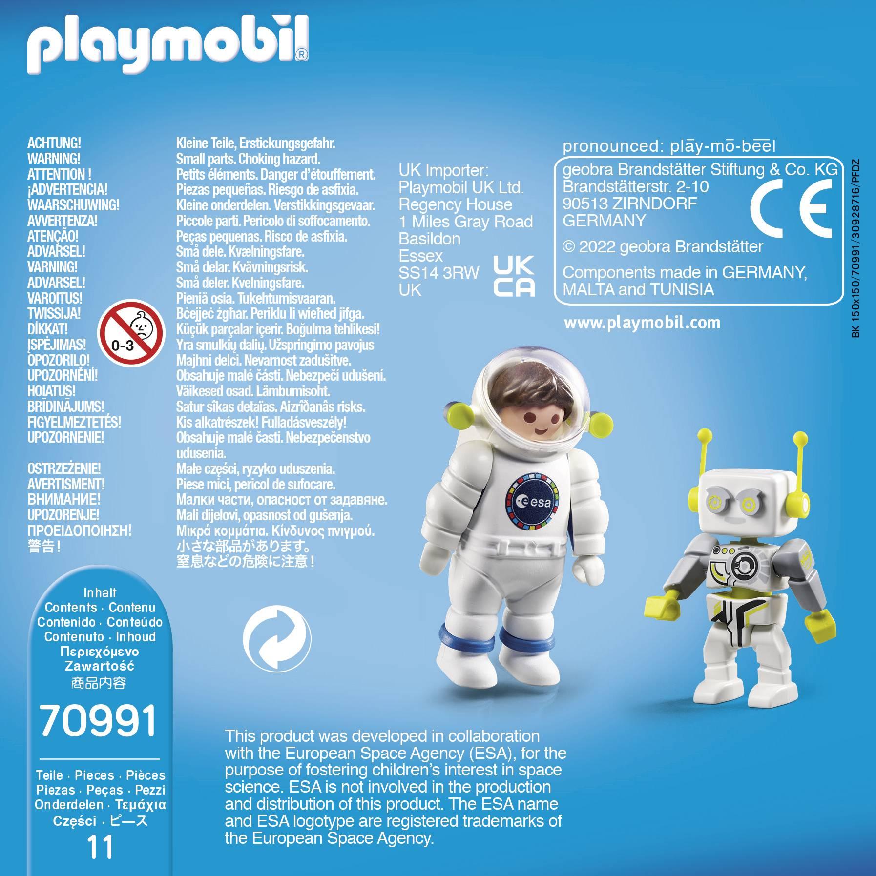 Playmobil: figurki astronauta ESA i ROBert DuoPack - Noski Noski