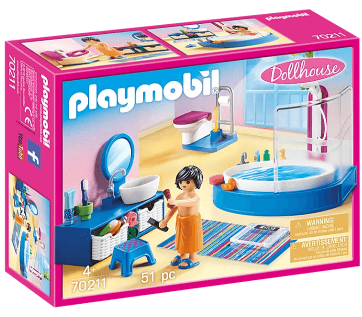 Playmobil: łazienka z wanną Dollhouse - Noski Noski