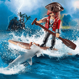 Playmobil: pirat z tratwą i rekinem młotem Special Plus - Noski Noski