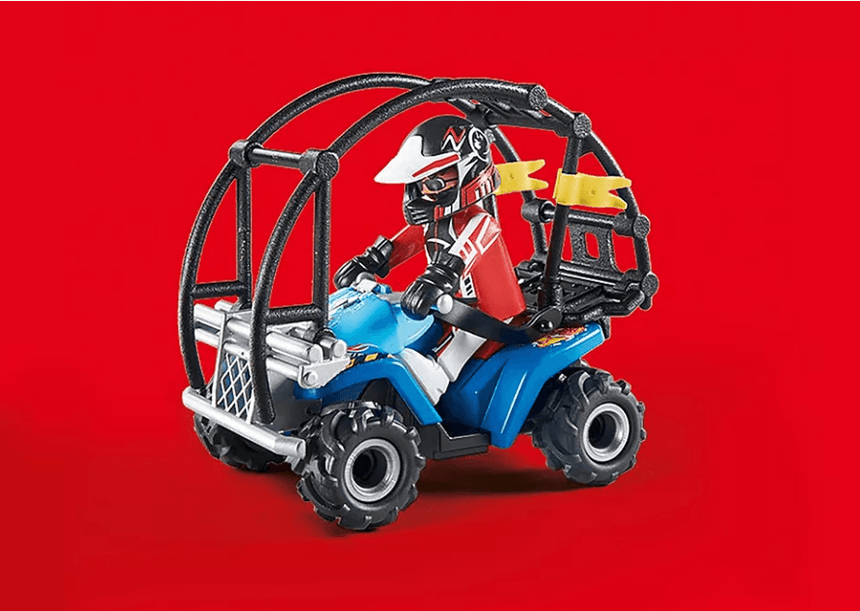 Playmobil: pokaz kaskaderski z quadem i płonącą rampą starter pack Stuntshow - Noski Noski