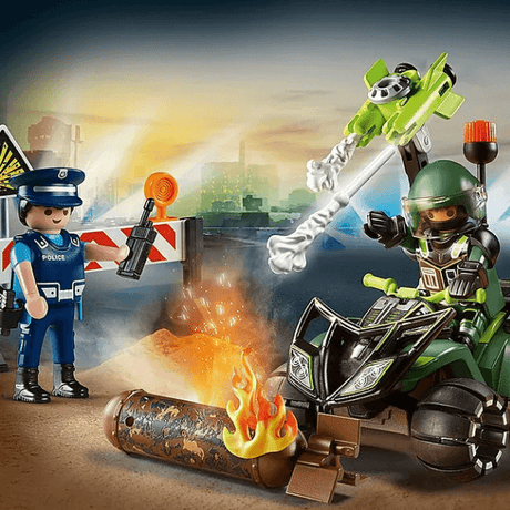 Playmobil City Action Policja Ćwiczenia Policyjne Starter Pack z saperem i policjantem, idealny dla miłośników przygód.