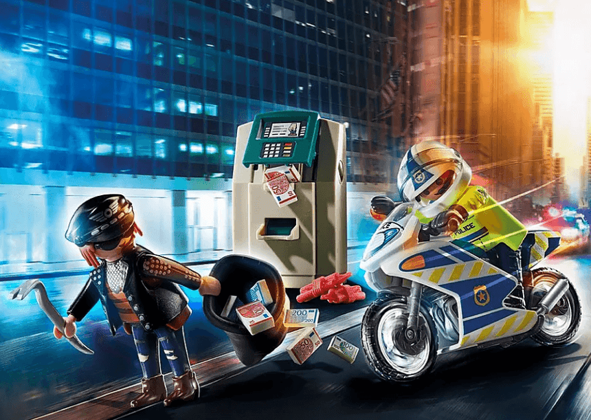 Playmobil: policyjny motor Pościg za przestępcą City Action - Noski Noski