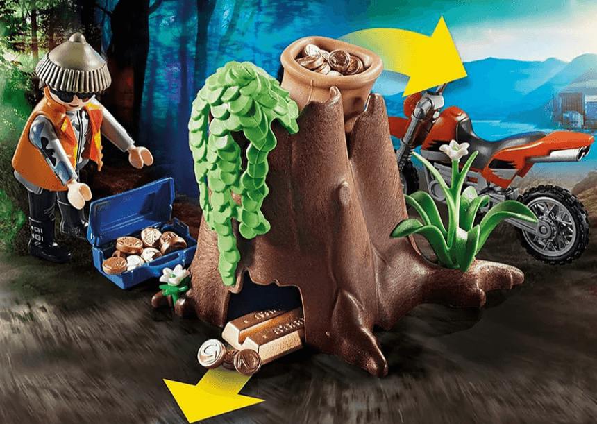 Playmobil: policyjny samochód terenowy Pościg za złodziejem skarbu City Action - Noski Noski