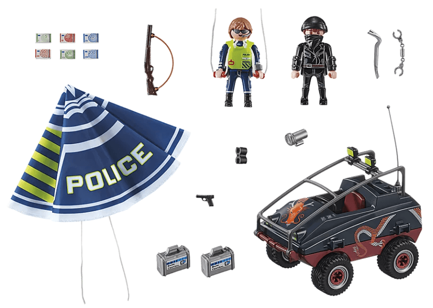 Playmobil: policyjny spadochron Pościg za amfibią City Action - Noski Noski