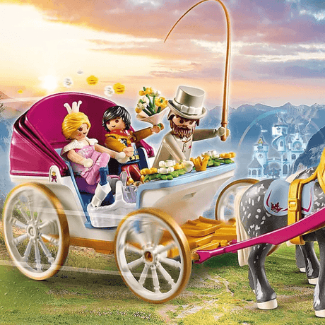 Kareta Princess Playmobil z księżniczką i bryczką, idealna do baśniowej zabawy w przygody i romantyczne scenariusze.