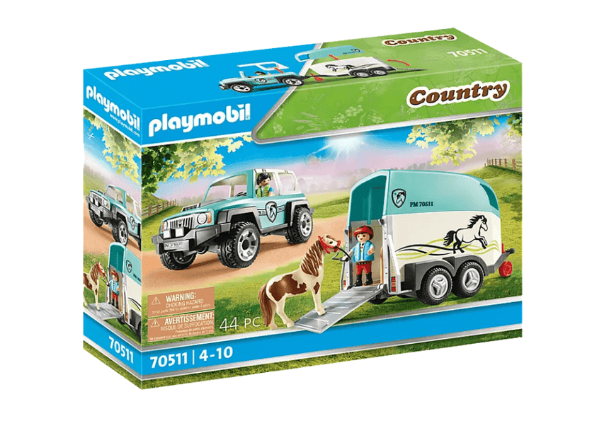 Playmobil: samochód z przyczepą dla kucyka Country - Noski Noski