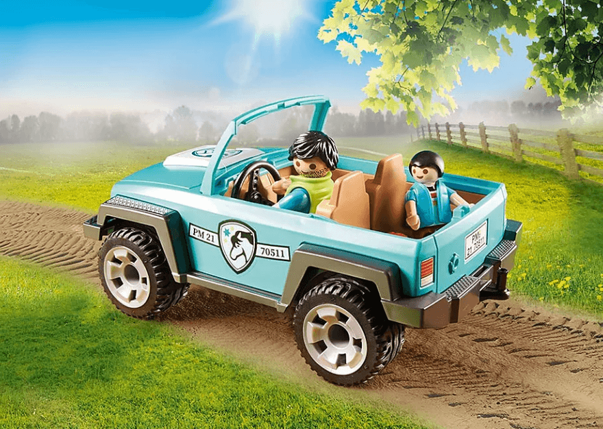 Playmobil Country Car with Pony Trailer Playset 44 Piece for Ages 4-10