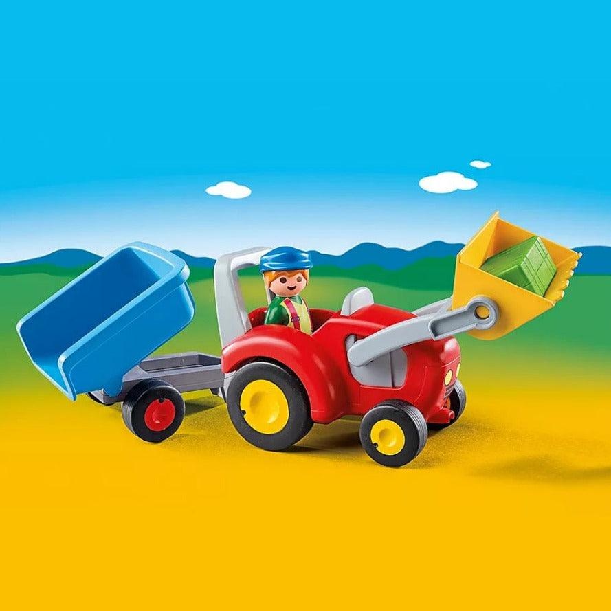 Playmobil: traktor z przyczepą 1.2.3 - Noski Noski