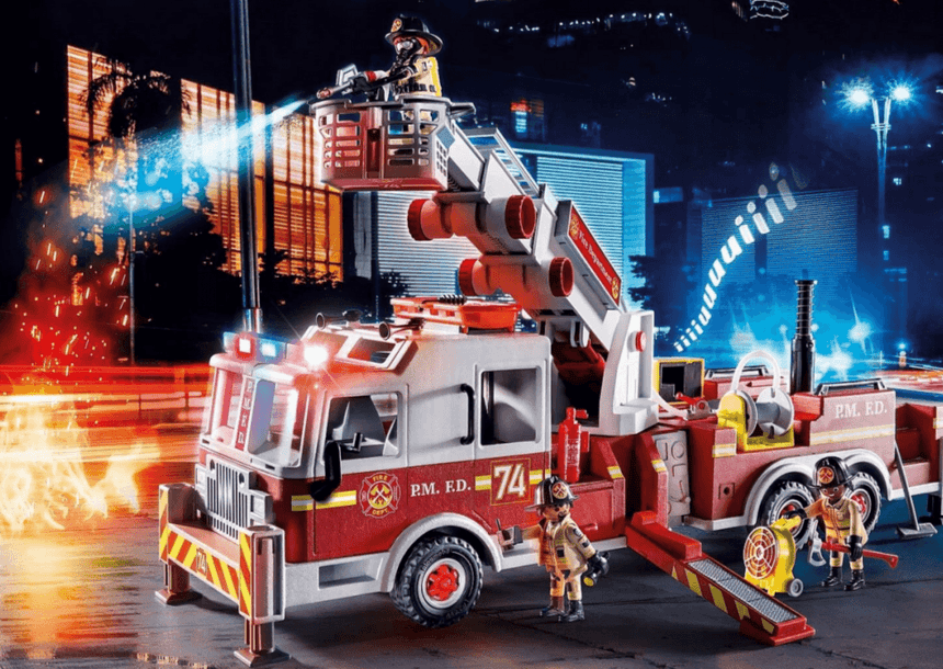 Playmobil: wóz strażacki US Tower Ladder City Action - Noski Noski