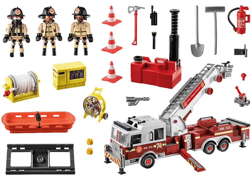 Playmobil: wóz strażacki US Tower Ladder City Action - Noski Noski