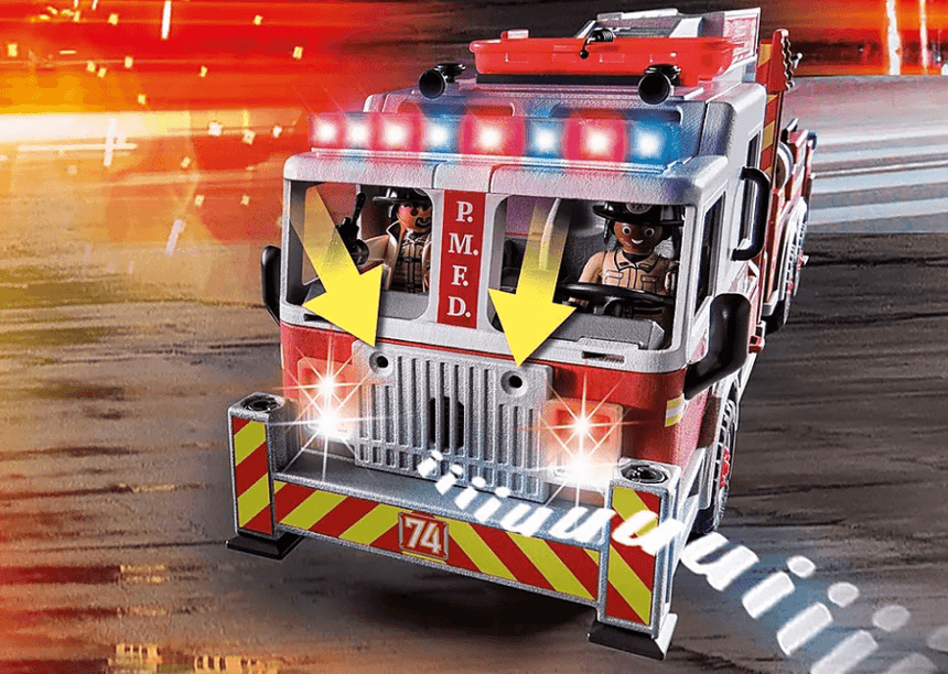 Playmobil: wóz strażacki US Tower Ladder City Action - Noski Noski