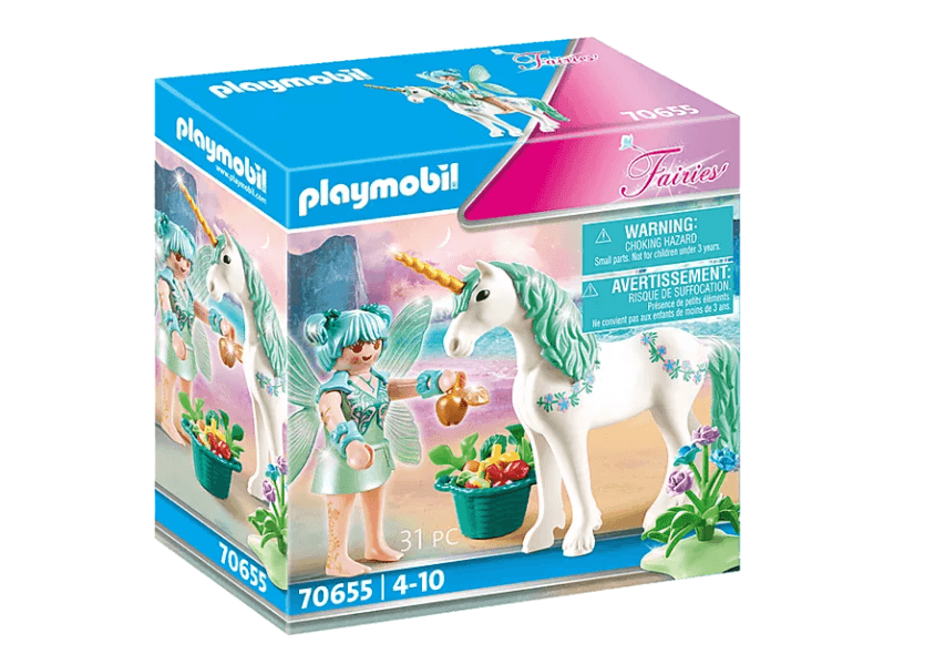 Playmobil: wróżka karmiąca jednorożca Fairies - Noski Noski