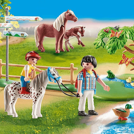 Playmobil Wycieczka z Kucykiem Country - letnia zabawa figurkami w sielskim klimacie wsi!