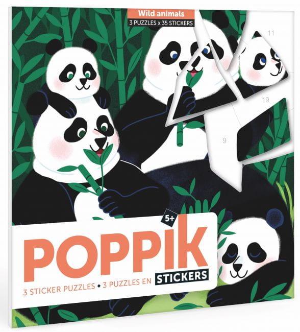 Poppik: naklejki puzzle Wild Animals - Noski Noski