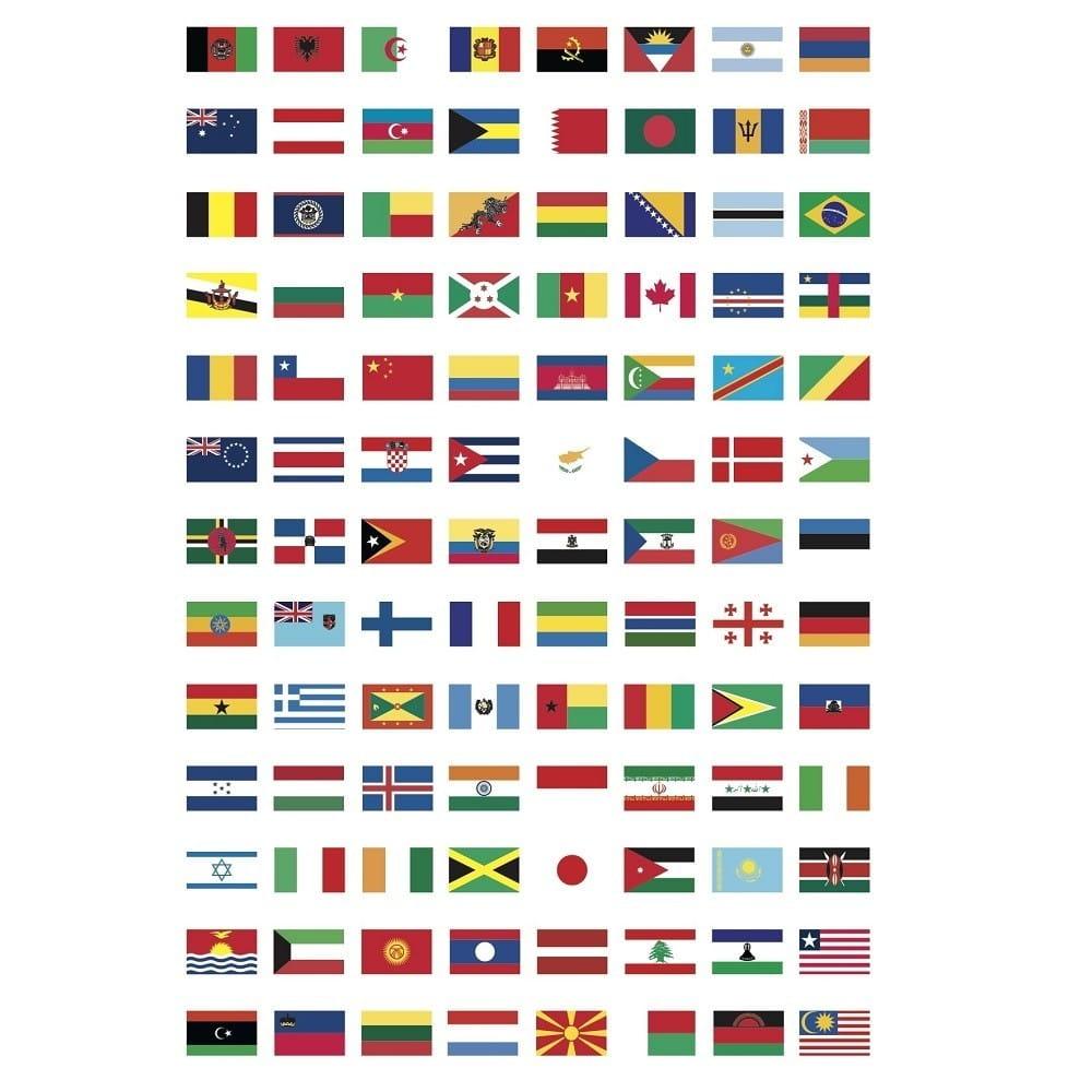 Poppik: plakat wyklejanka Flagi Świata - Noski Noski