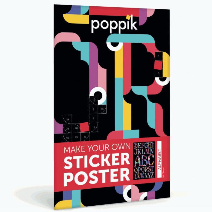 Poppik: plakat wyklejanka pixel art Alfabet - Noski Noski
