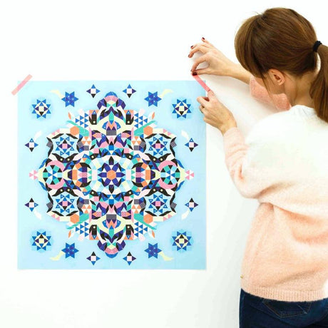 Poppik: plakat wyklejanka pixel art Mandala - Noski Noski