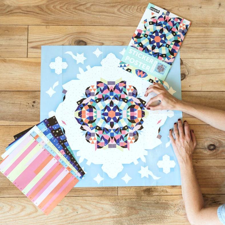 Poppik: plakat wyklejanka pixel art Mandala - Noski Noski