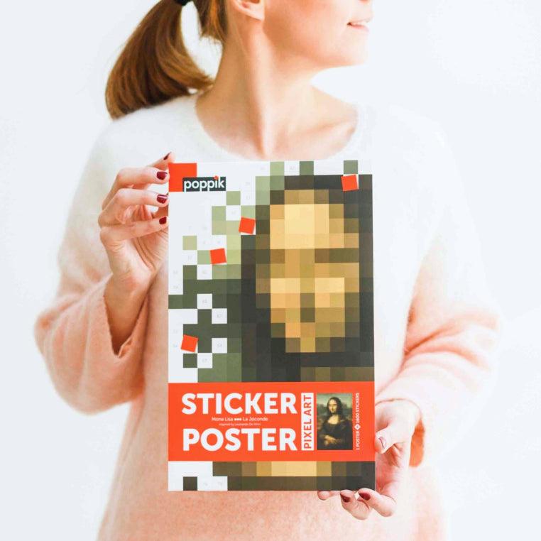 Poppik: plakat wyklejanka pixel art Mona Lisa - Noski Noski