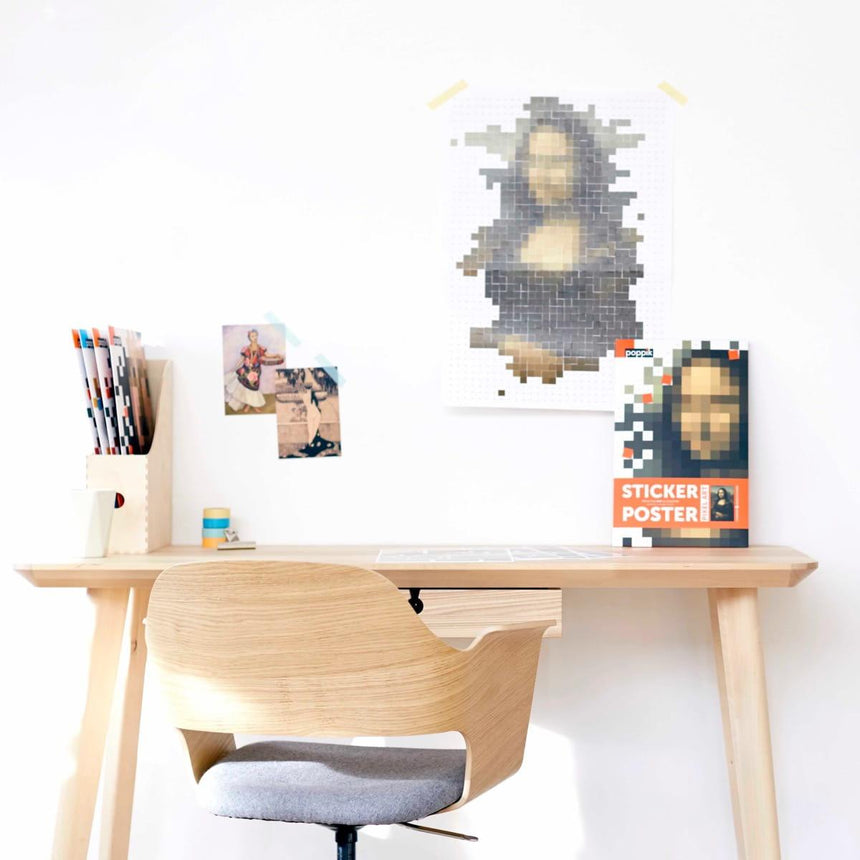 Poppik: plakat wyklejanka pixel art Mona Lisa - Noski Noski