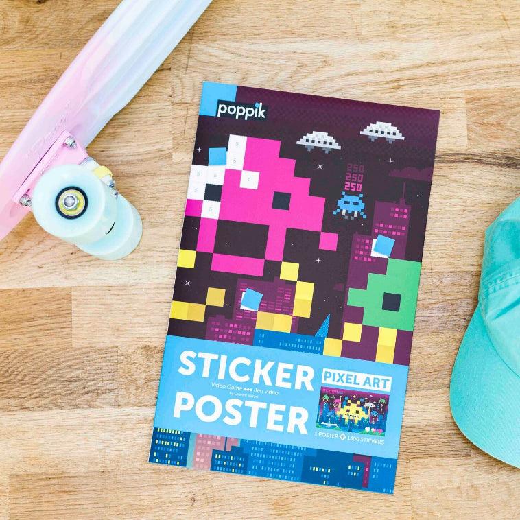 Poppik: plakat wyklejanka pixel art Video Game - Noski Noski