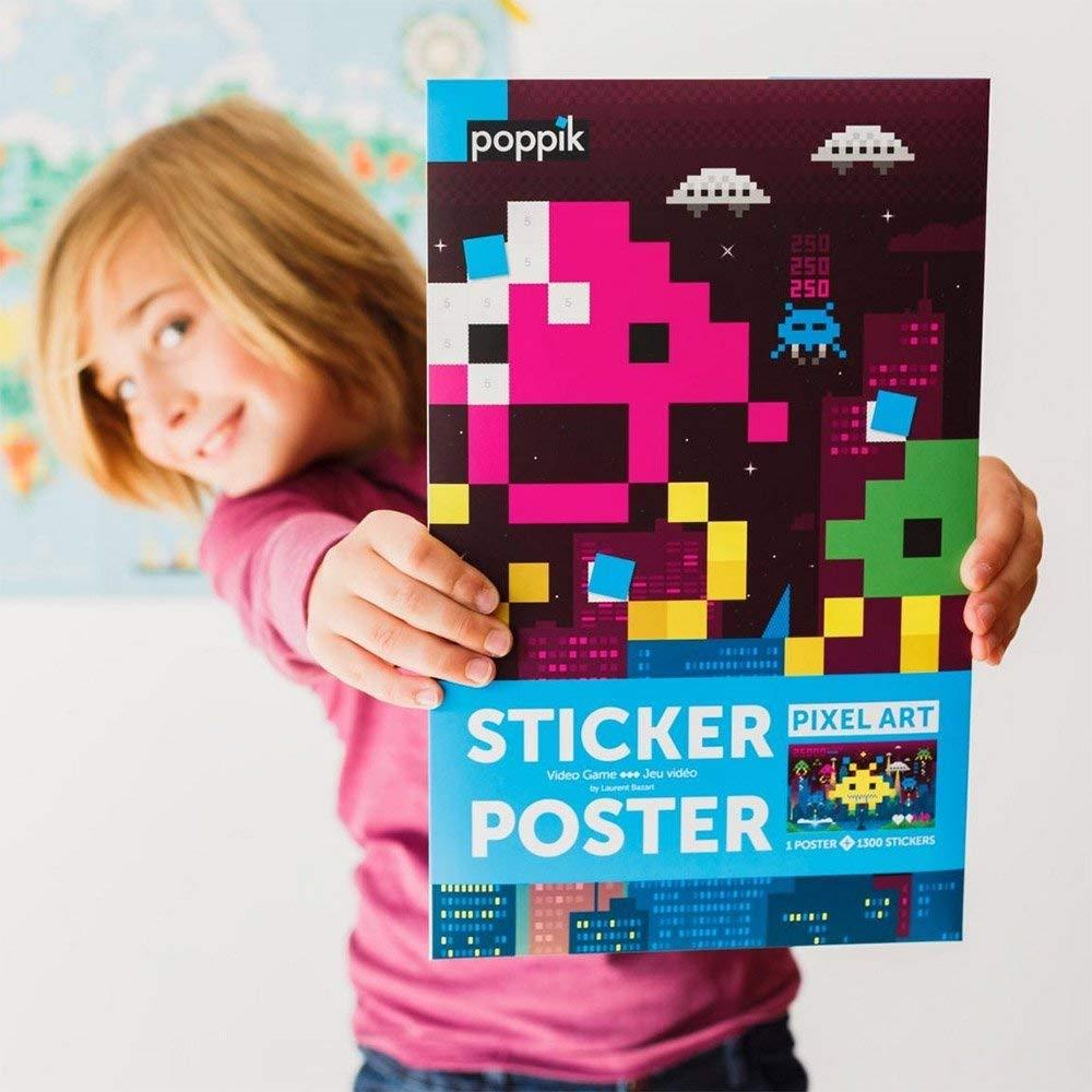 Poppik: plakat wyklejanka pixel art Video Game - Noski Noski