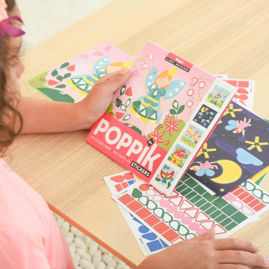 Poppik: pocztówki wyklejanka pixel art wróżki My Sticker Cards Magic - Noski Noski