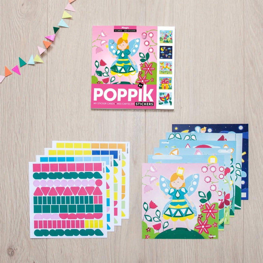 Poppik: pocztówki wyklejanka pixel art wróżki My Sticker Cards Magic - Noski Noski