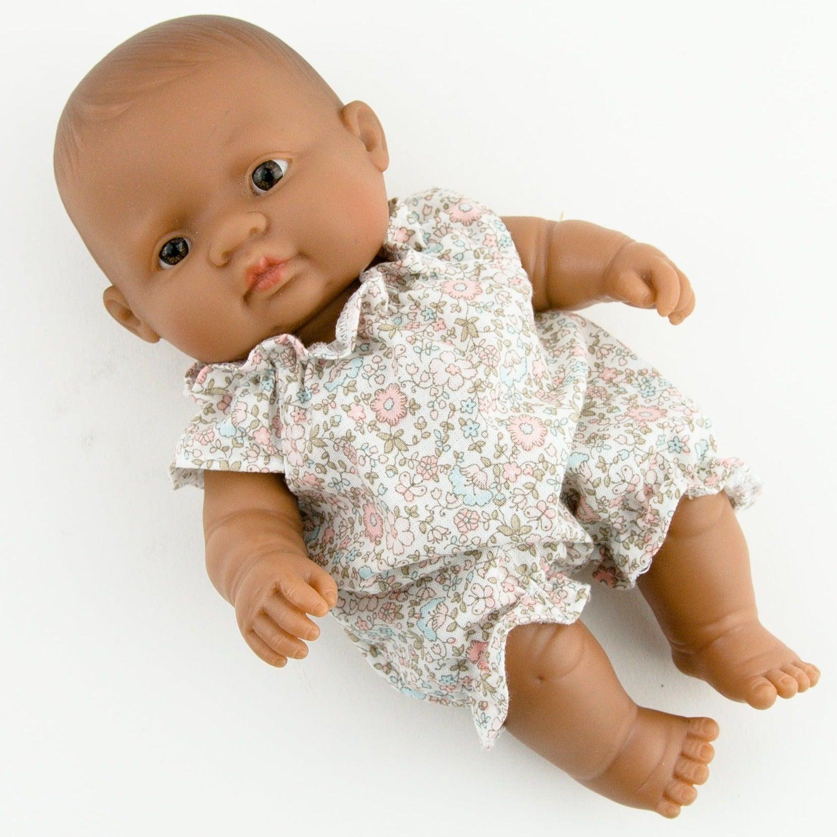 Przytullale: kombinezon pastelowa łąka ubranko dla mini lalki Miniland - Noski Noski