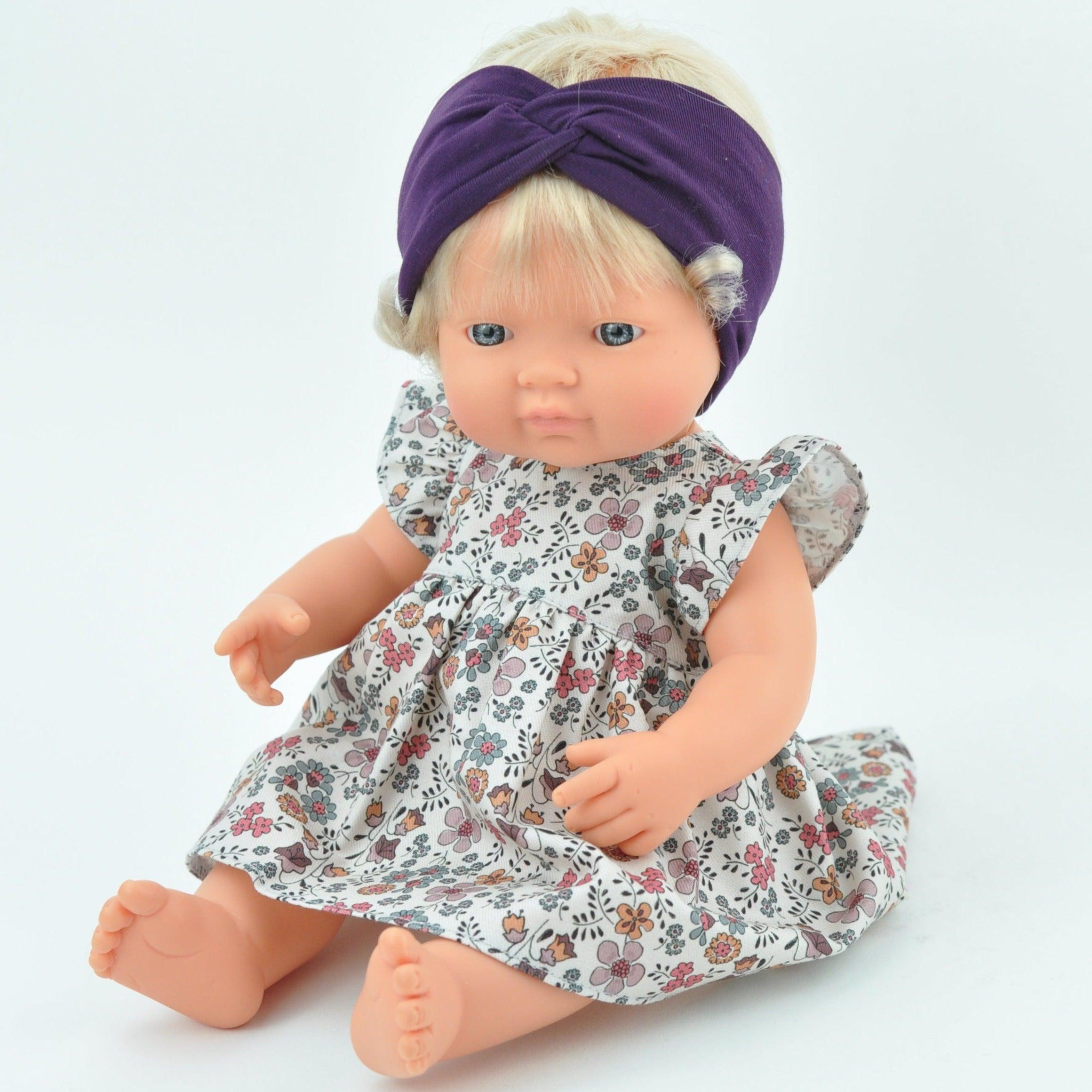 Przytullale: sukienka i opaska ubranko dla lalki Miniland - Noski Noski