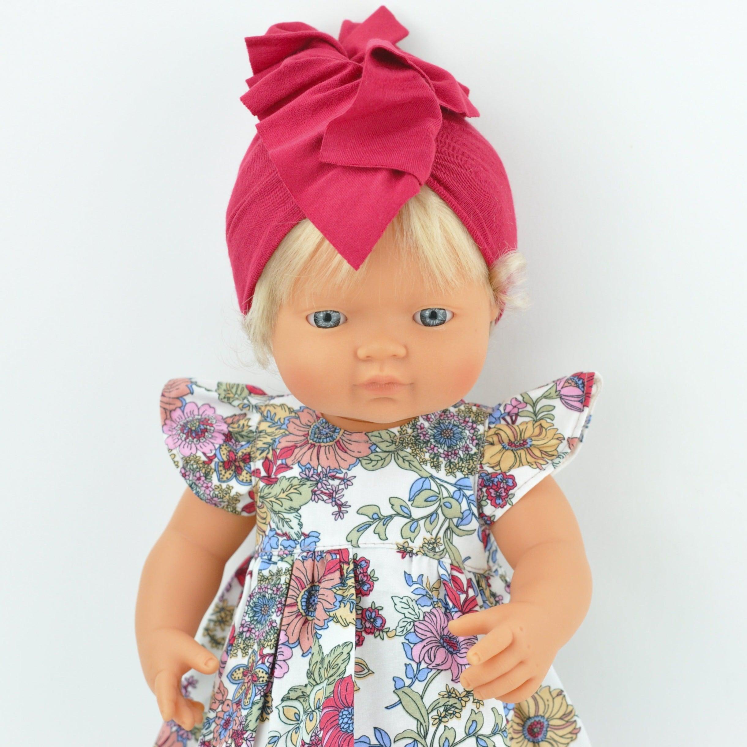 Przytullale: sukienka i turban ubranko dla lalki Miniland - Noski Noski