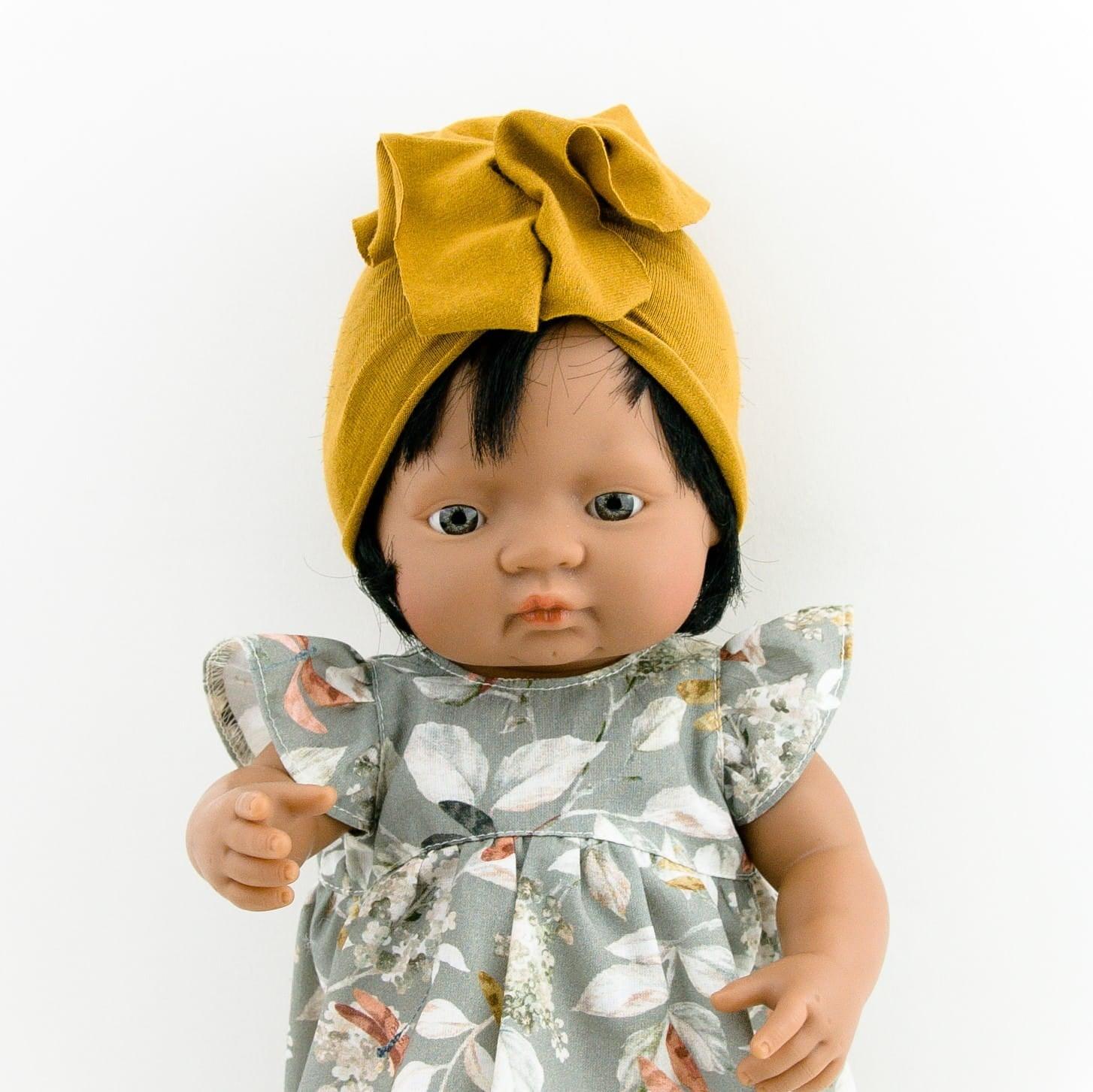Przytullale: sukienka i turban ubranko dla lalki Miniland - Noski Noski