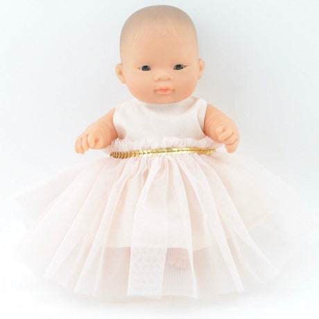 Przytullale: tiulowa sukienka ubranko dla mini lalki Miniland - Noski Noski